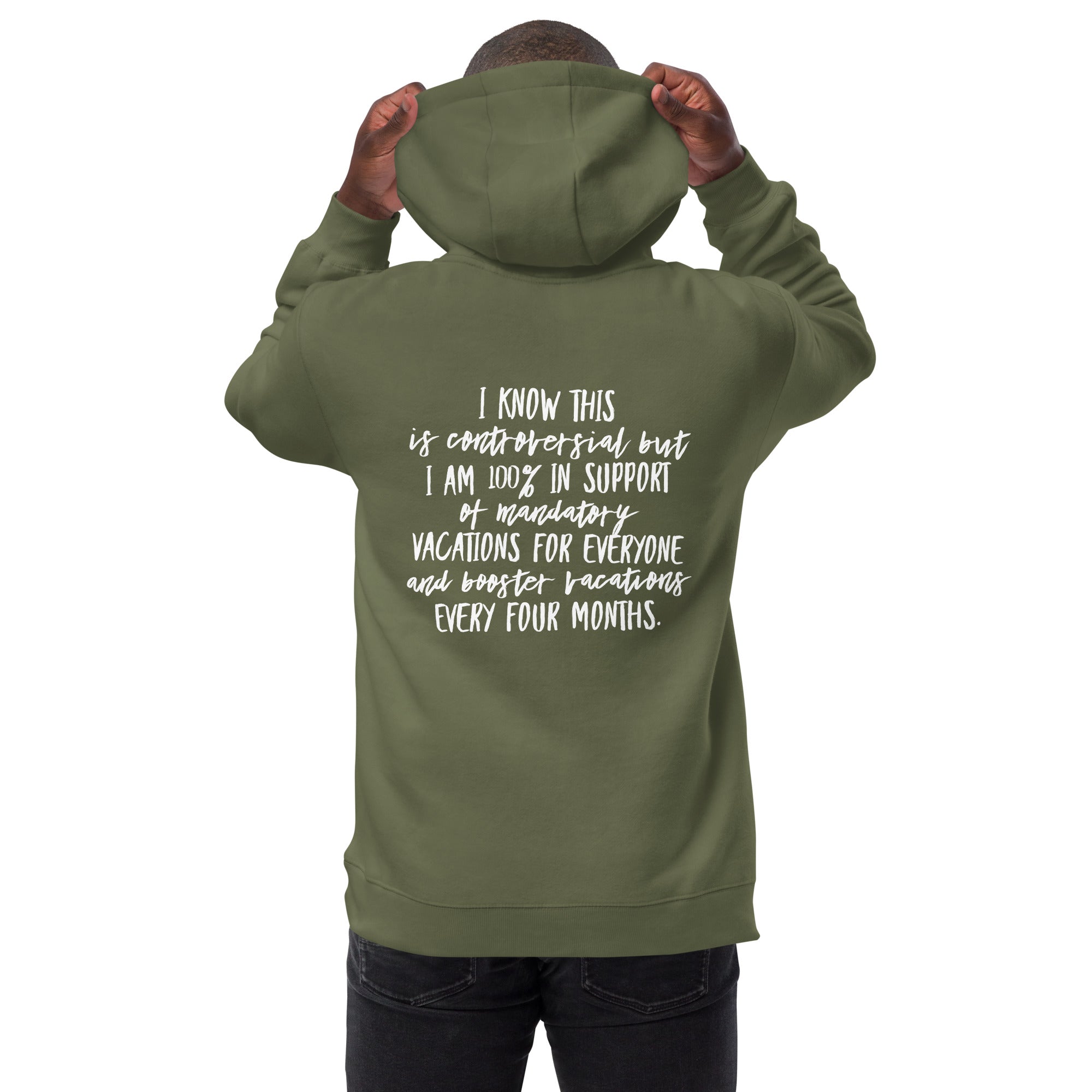 Vacation or Vaccine -- Unisex fashion hoodie