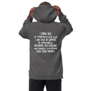 Vacation or Vaccine -- Unisex fashion hoodie